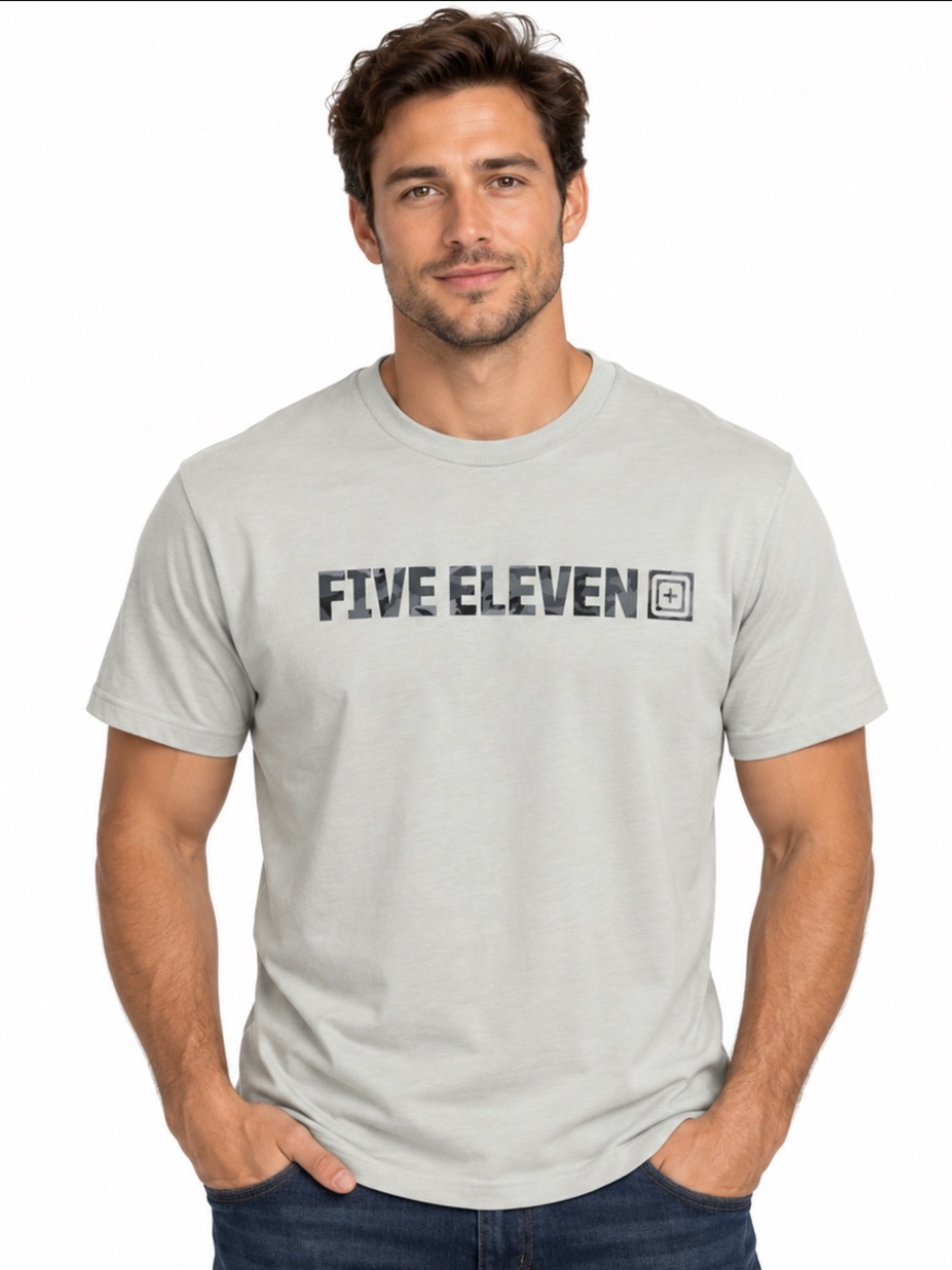 NWOT 5.11 Tactical Men’s Five Eleven Camo Logo Graphic T-Shirt Gray Size M